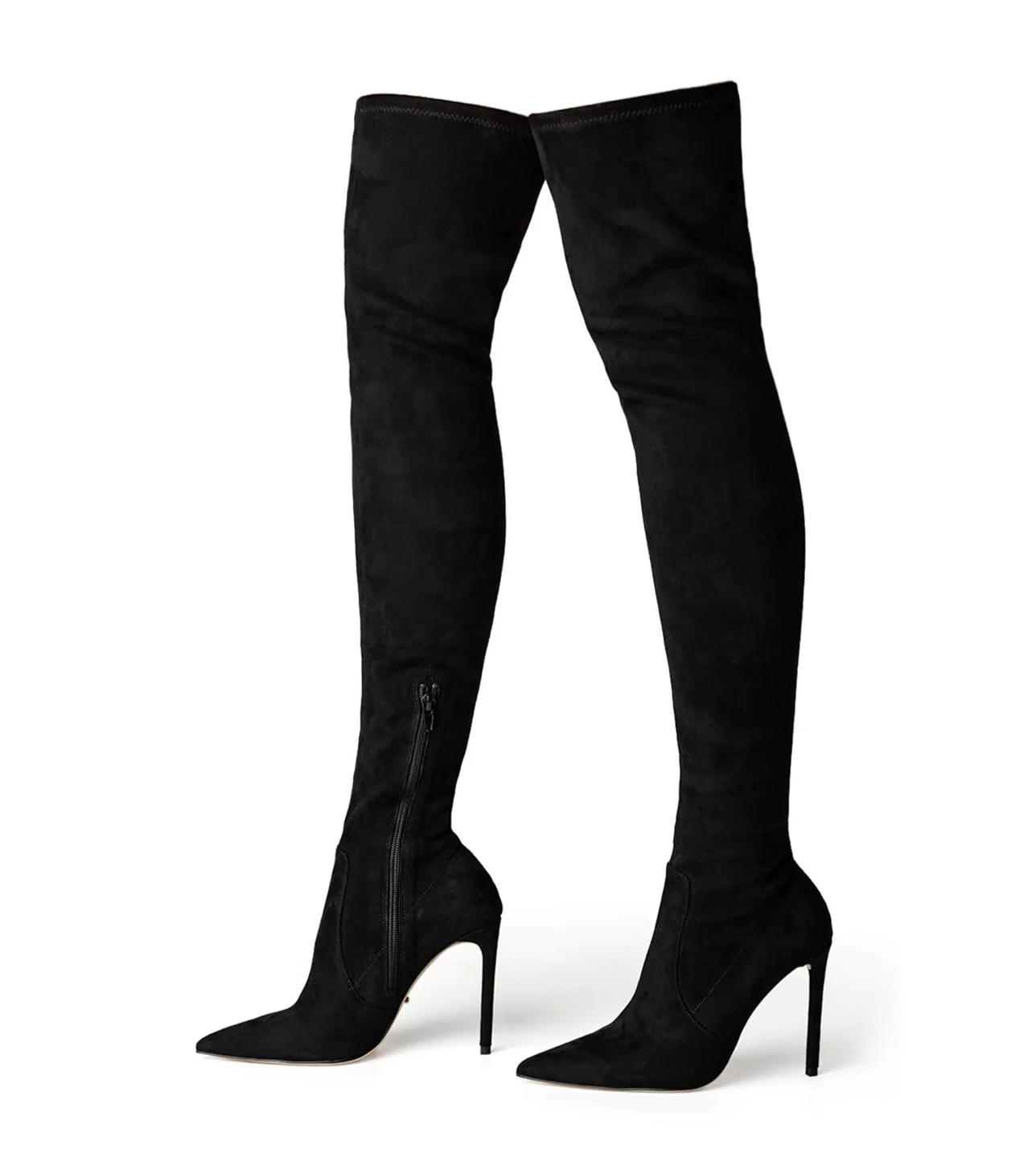Avah Black Stretch Suede - Image 7